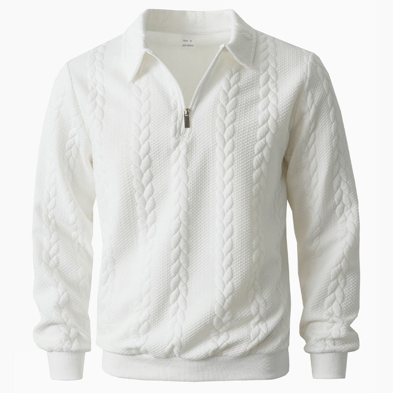 Elegante Jersey con Cremallera y Estampado – Estilo Moderno y Confort Diario