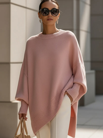 YURI | Suéter poncho oversize de punto