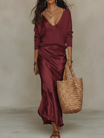 VESTIDO MIDI + JERSEY