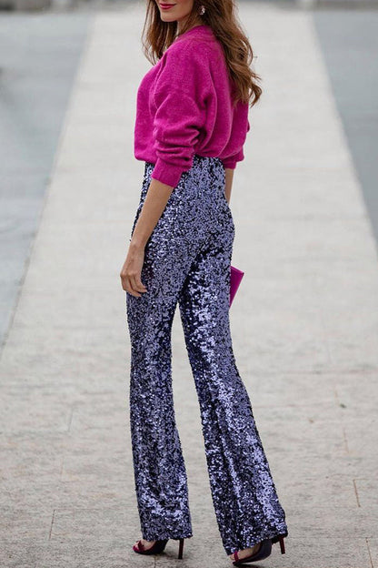 Pantalón Elea - Lentejuelas y cintura elástica
