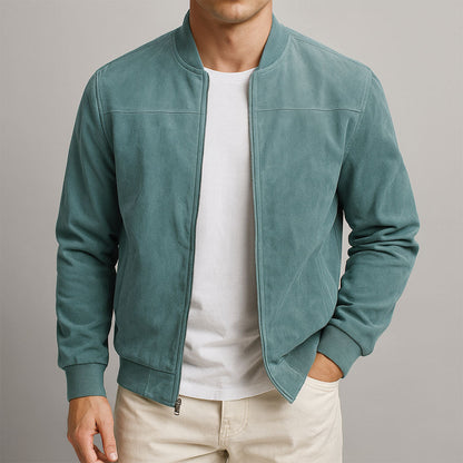 Elegante chaqueta de ante