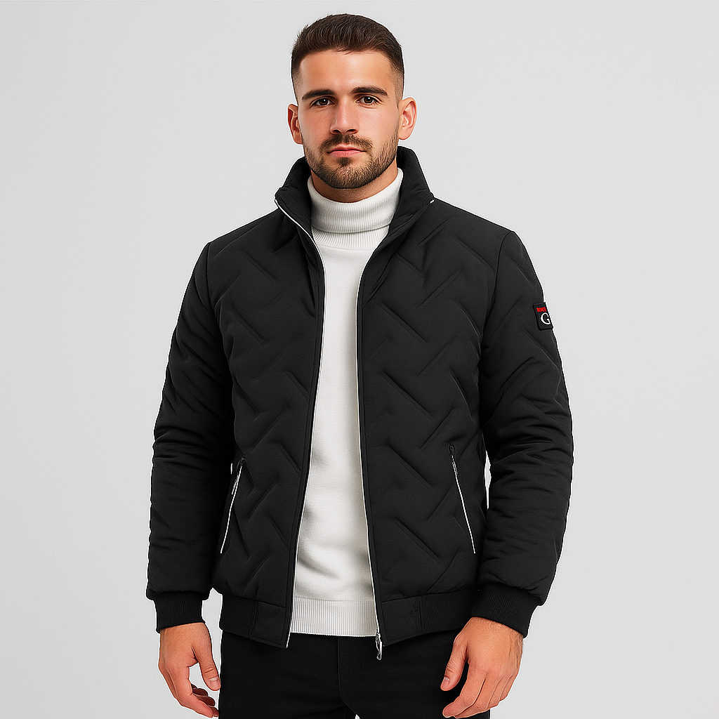 Chaqueta acolchada de hombre con cremallera