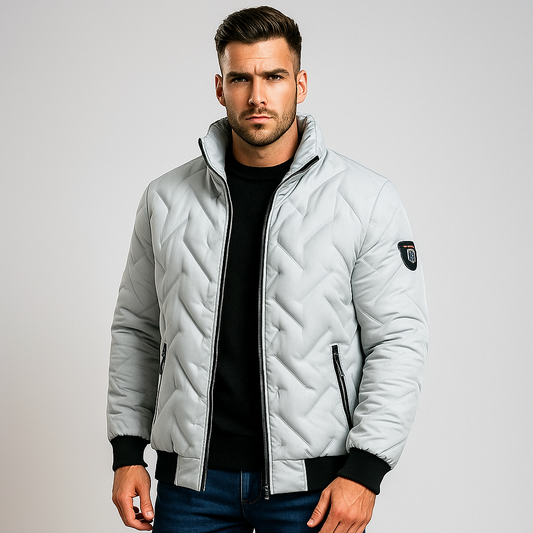 Chaqueta acolchada de hombre con cremallera