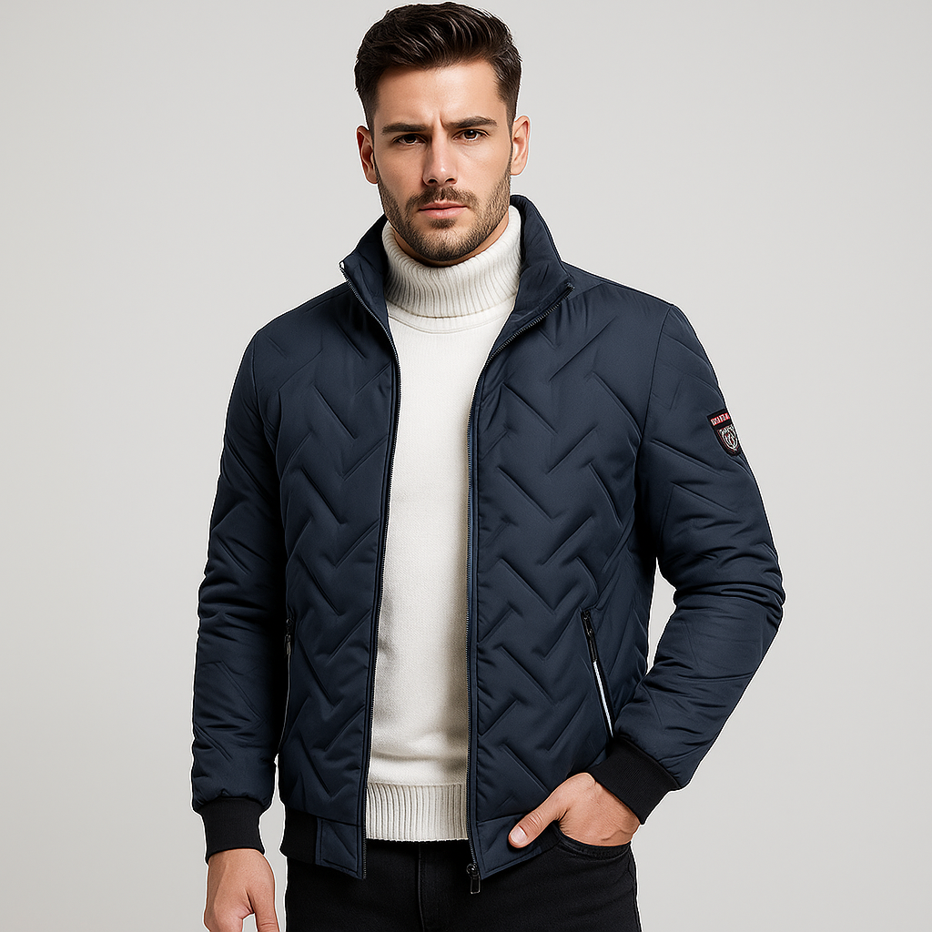 Chaqueta acolchada de hombre con cremallera
