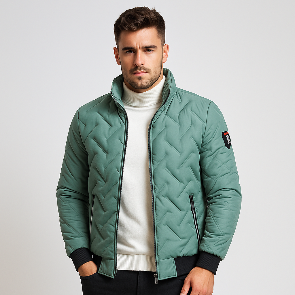 Chaqueta acolchada de hombre con cremallera