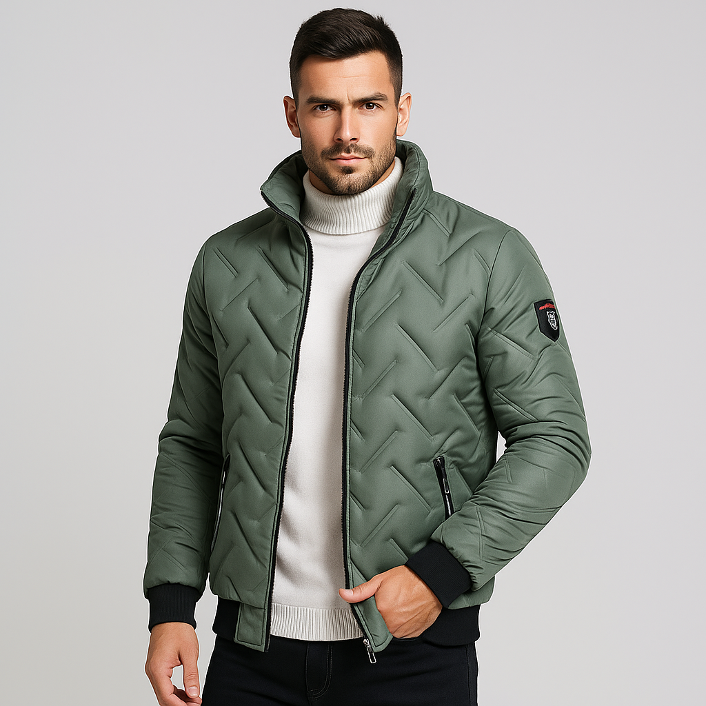 Chaqueta acolchada de hombre con cremallera