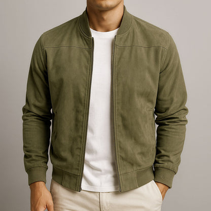 Elegante chaqueta de ante