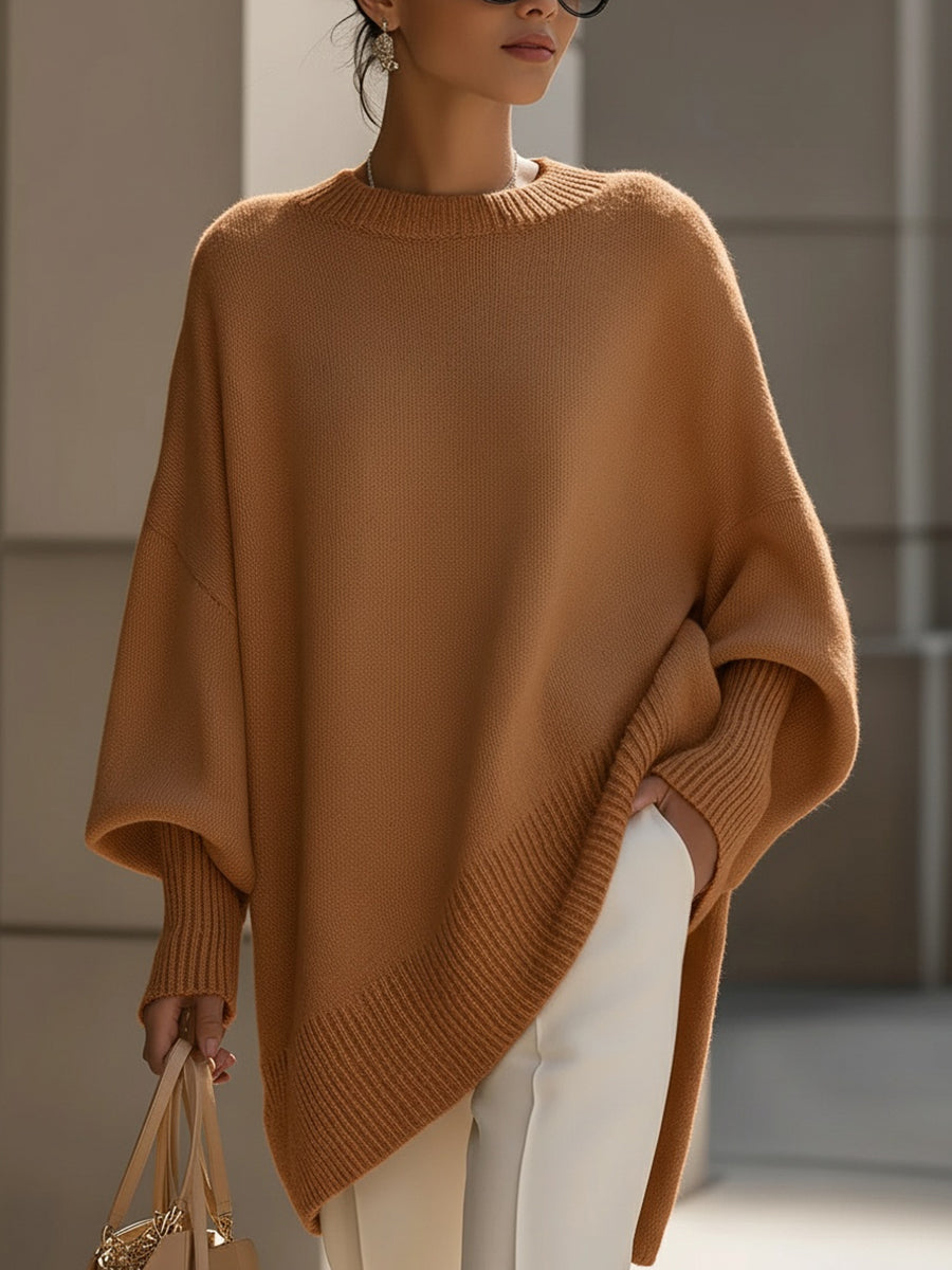 YURI | Suéter poncho oversize de punto