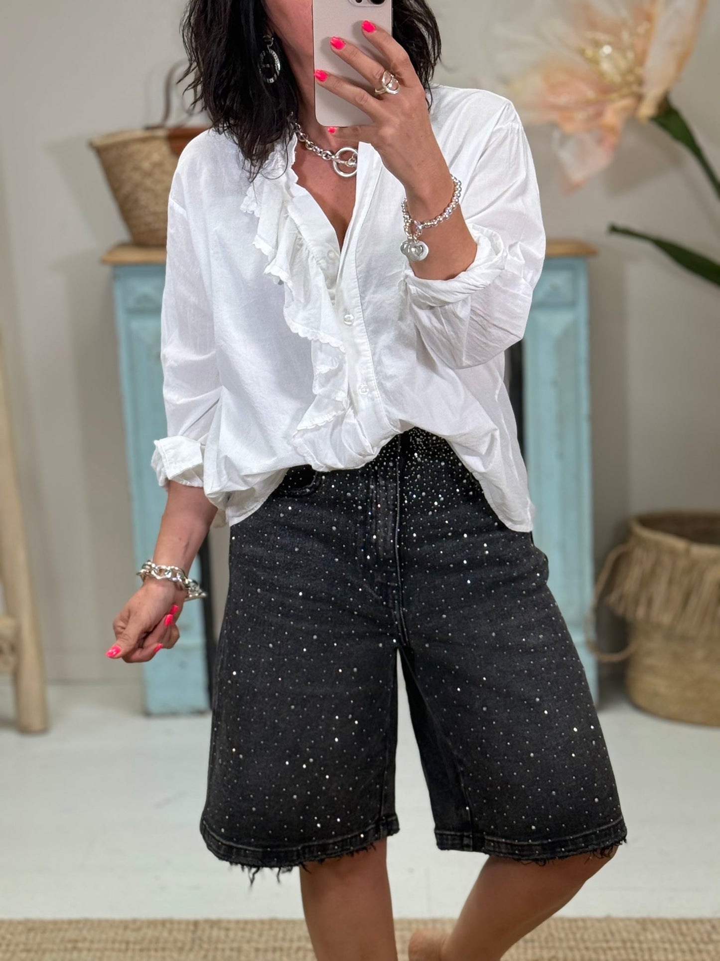 Bermuda Rhinestone Short Brillante