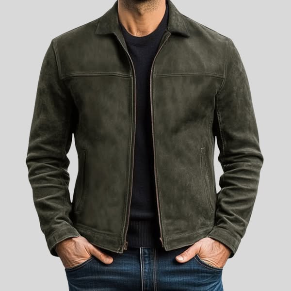 Chaqueta de Ante Solapa