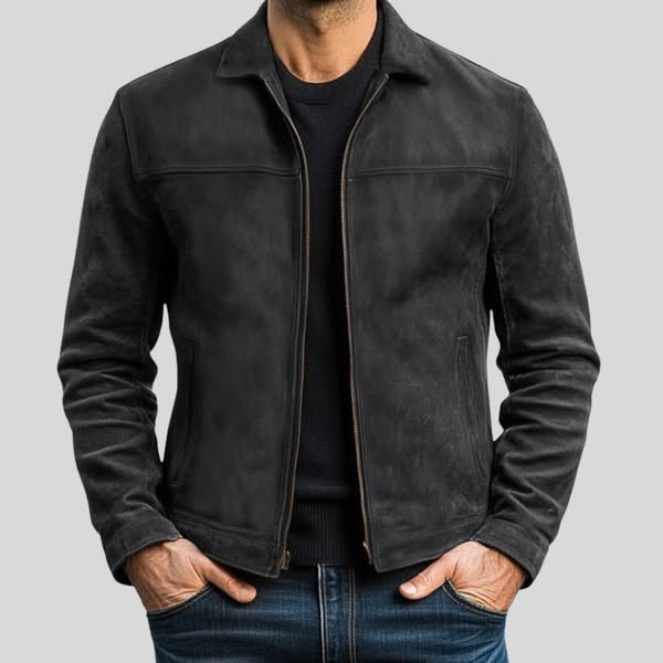 Chaqueta de Ante Solapa