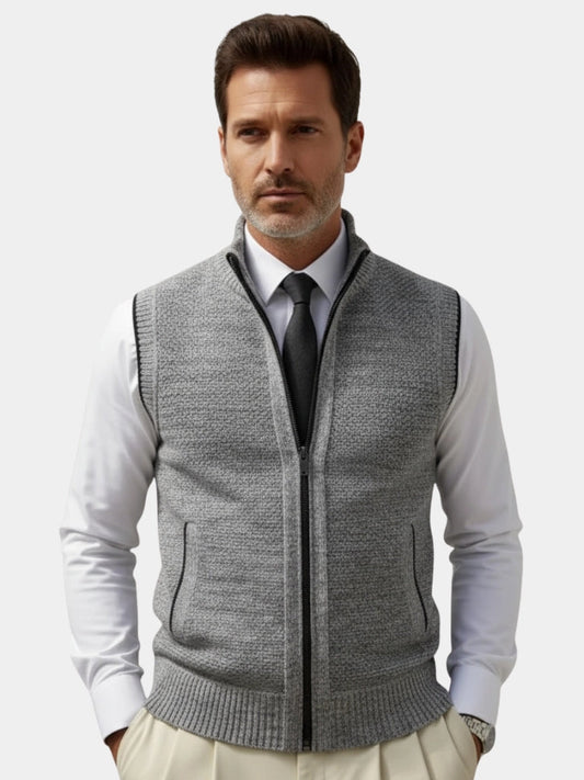 Chaleco Elegante con Cremallera Completa