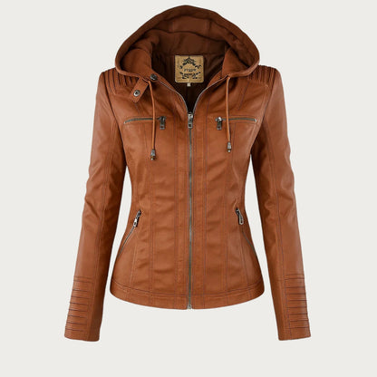 Mónica™ | Chaqueta de Cuero Elegante