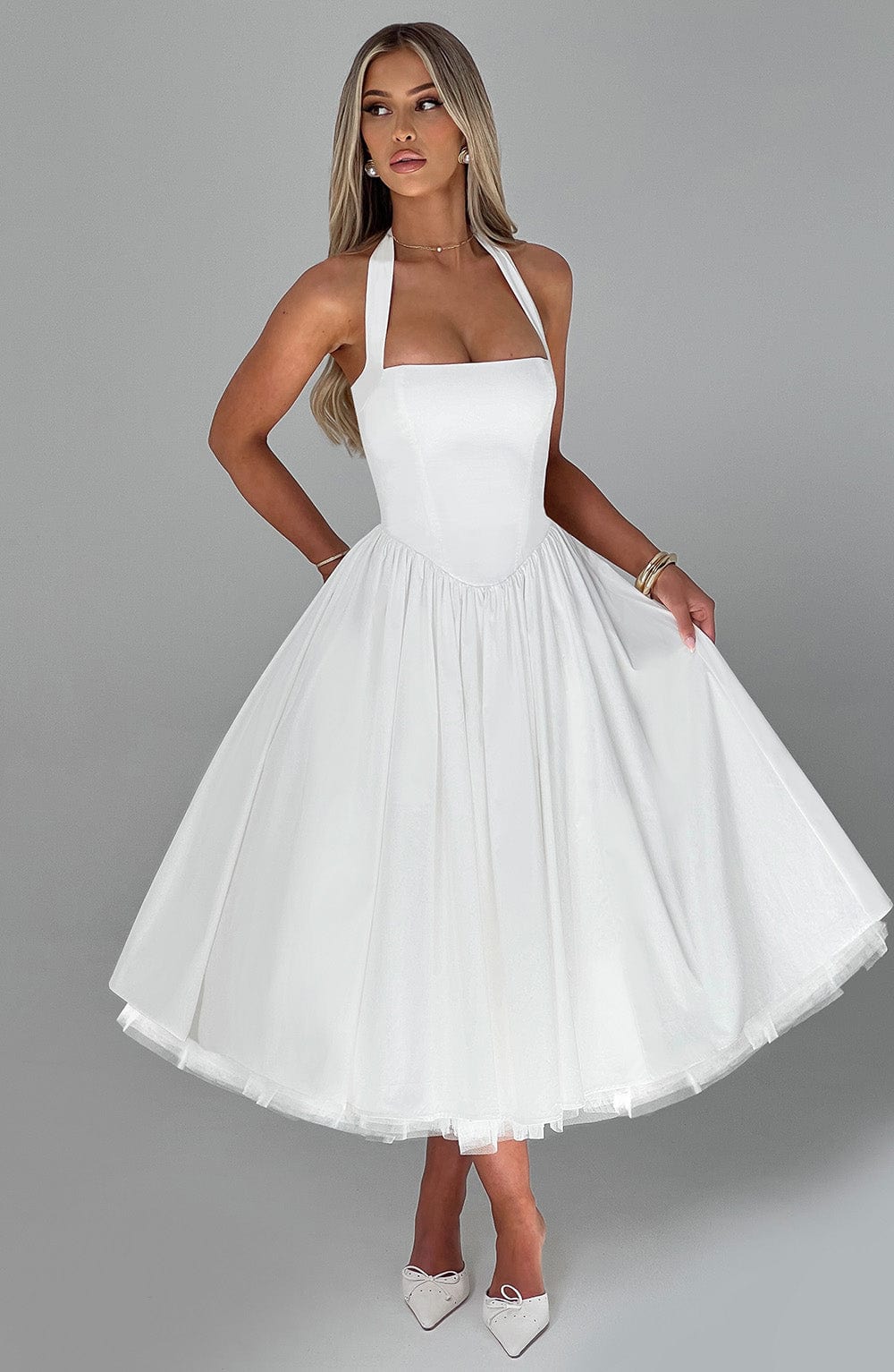 Lúa | Vestido midi halter