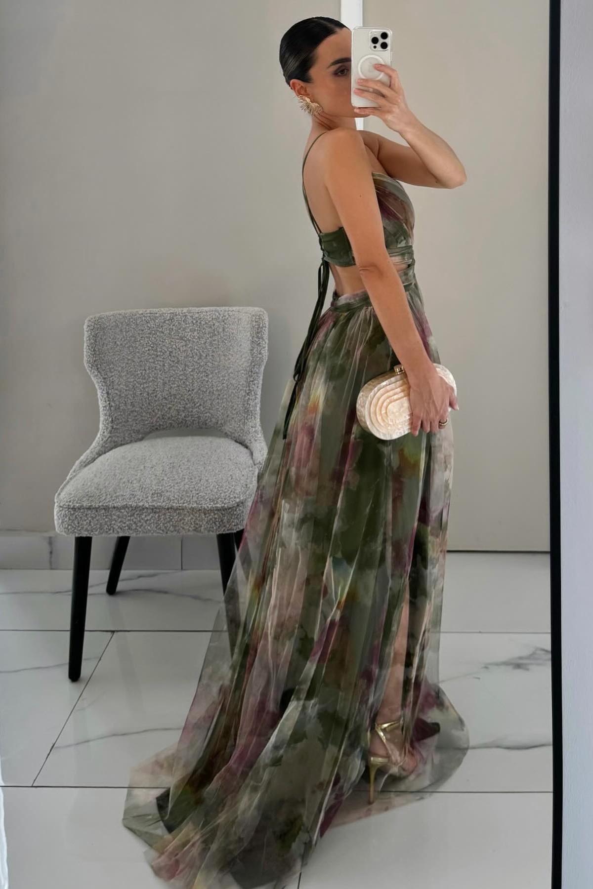 FESTINA | Vestido largo floral