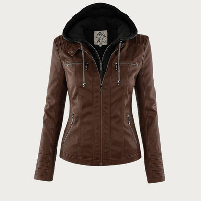 Mónica™ | Chaqueta de Cuero Elegante
