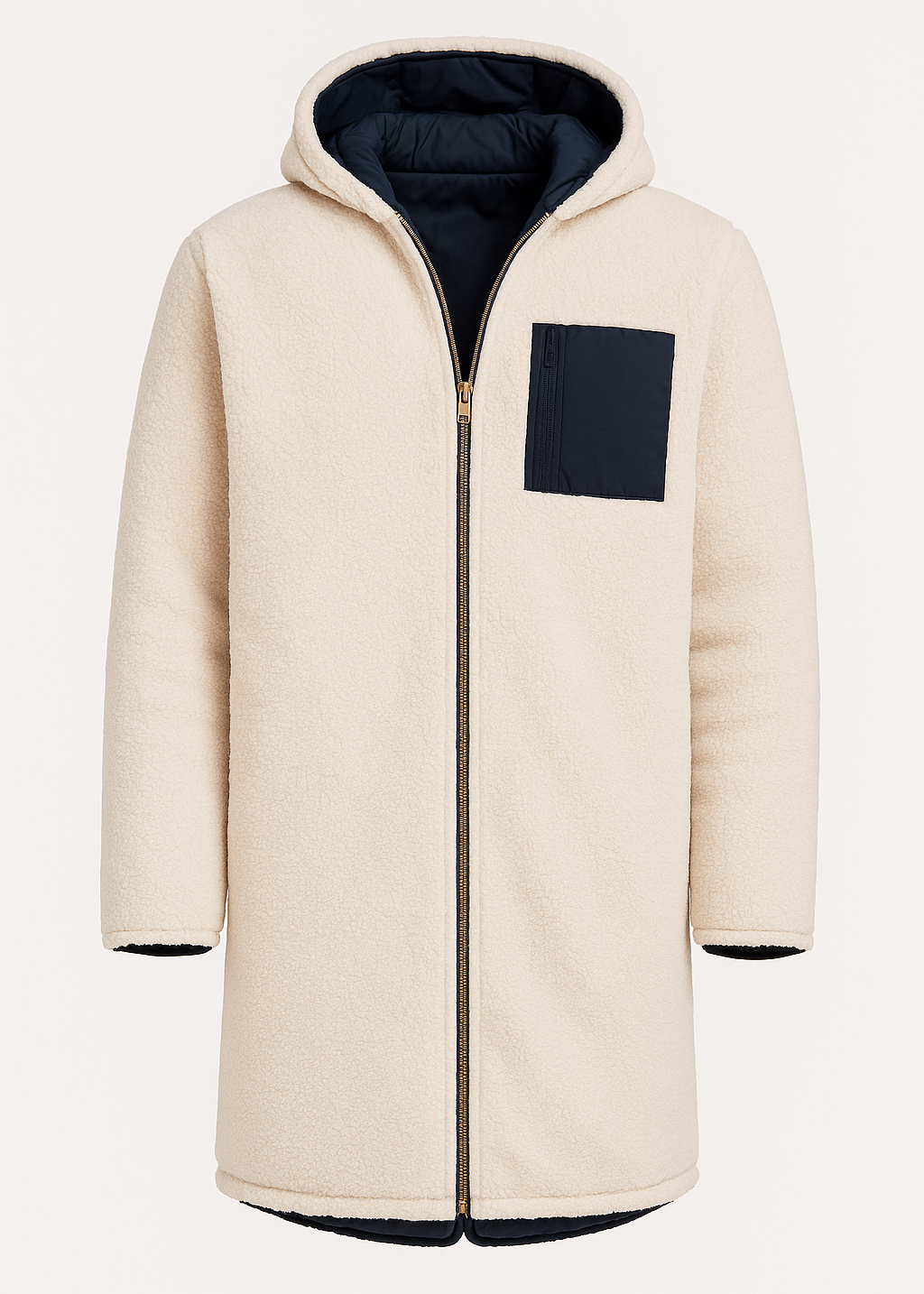 ABRIGO LARGO REVERSIBLE