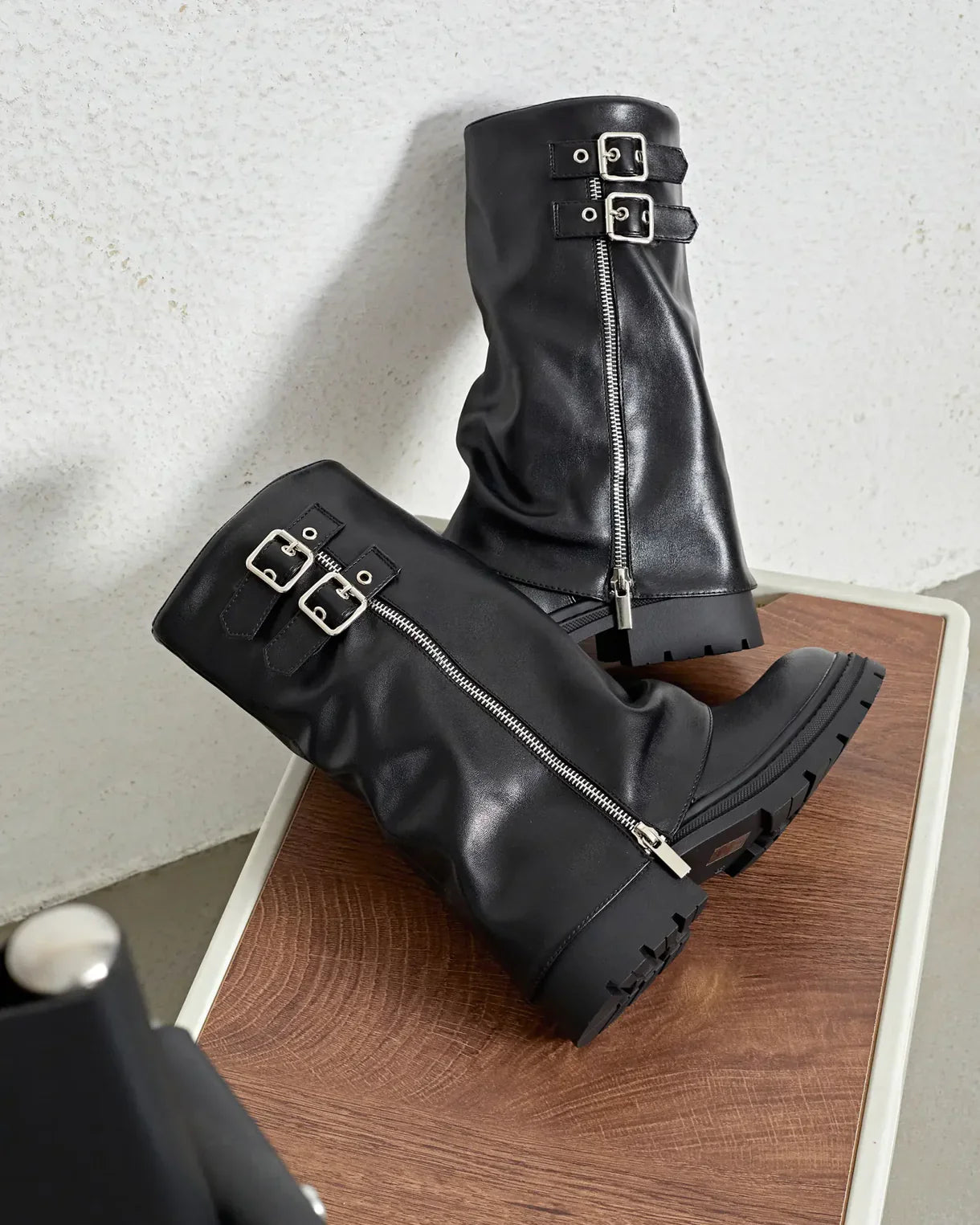 Angela - Botas con cremallera de cobertura