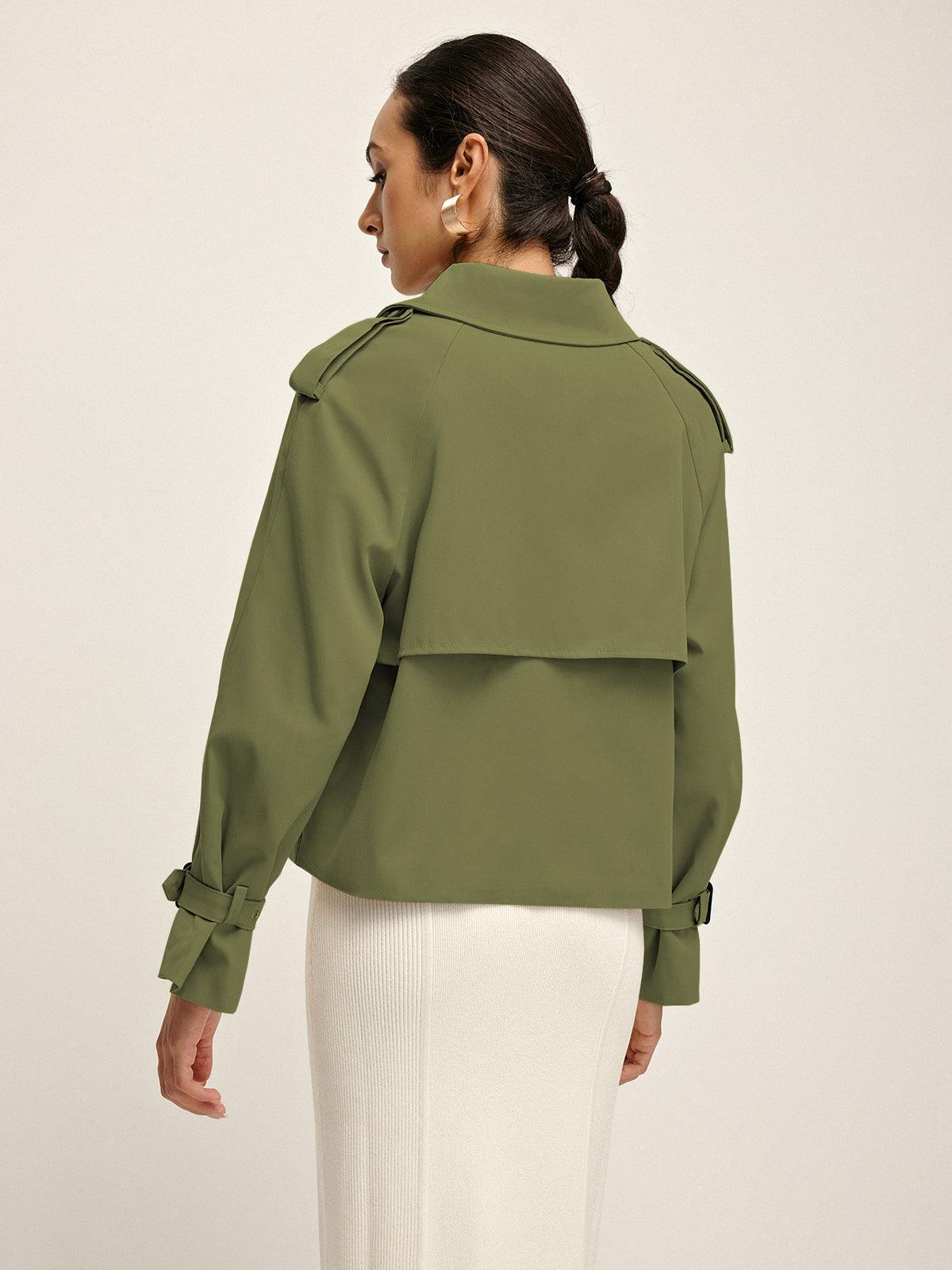 Sienna™ Trench largo cruzado con solapa