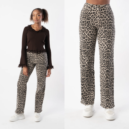 Marta 3 | Vaqueros rectos leopardo