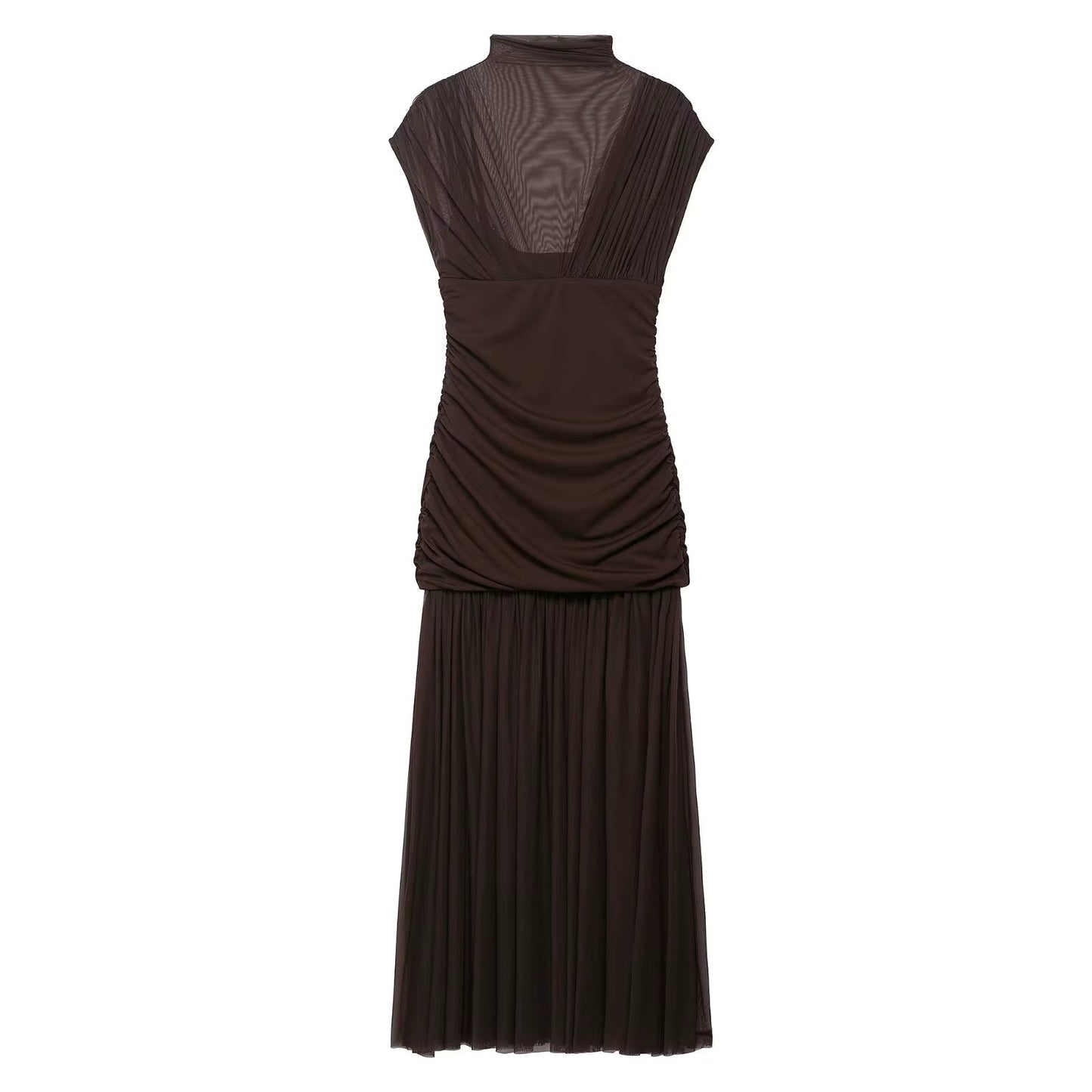 Goi - Vestido largo drapeado de diseño