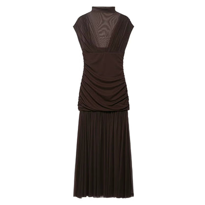 Goi - Vestido largo drapeado de diseño