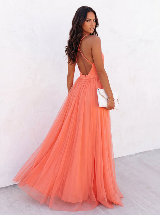 Marina | Vestido Largo Coral