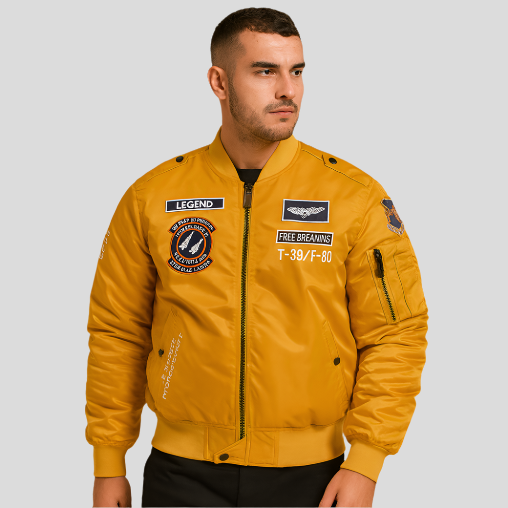 Chaqueta bomber de hombre con parches bordados - Frederick