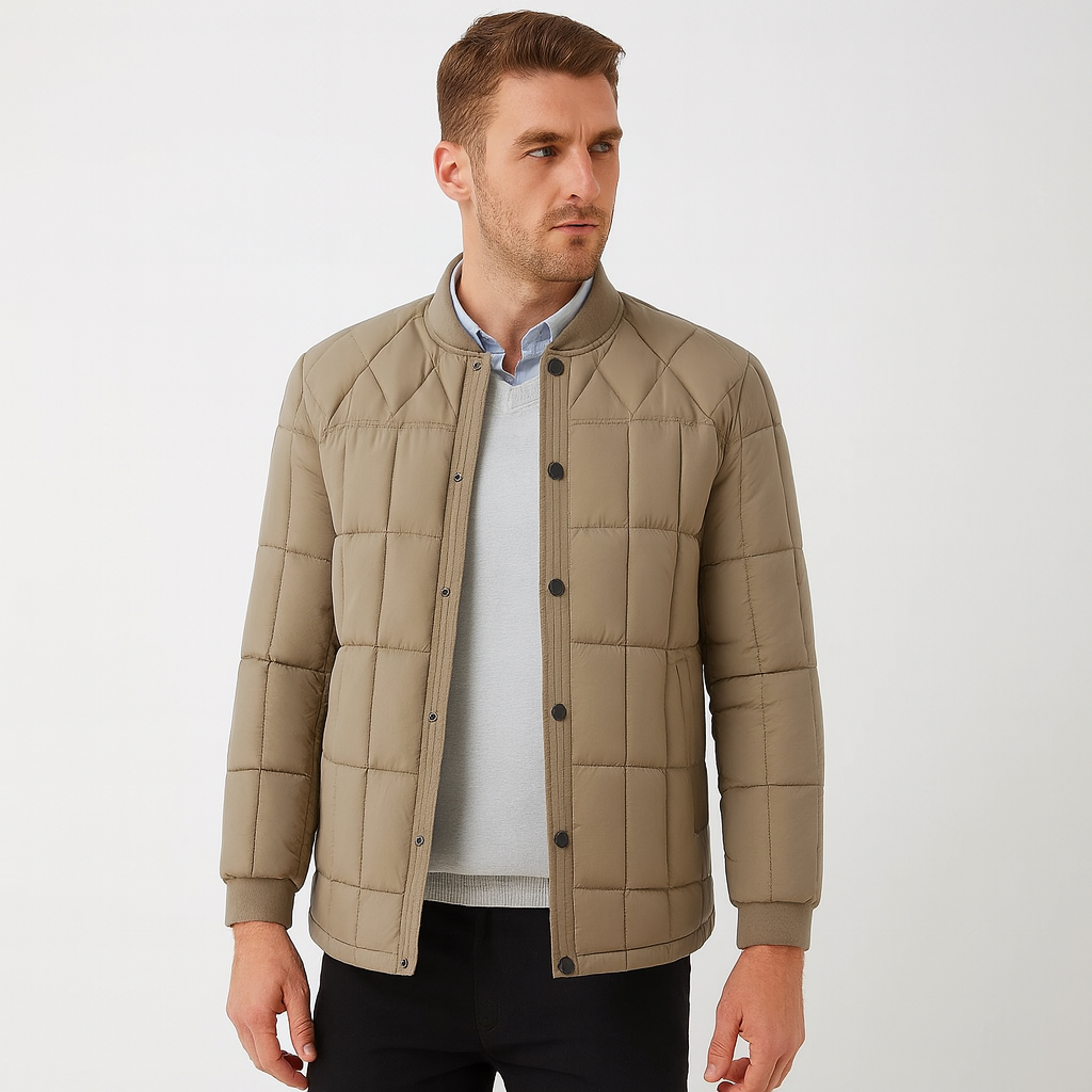 Chaqueta acolchada ligera para hombre en beige - Noud