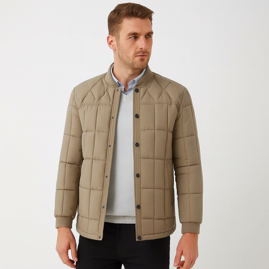 Chaqueta acolchada ligera para hombre en beige - Noud