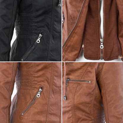 Mónica™ | Chaqueta de Cuero Elegante