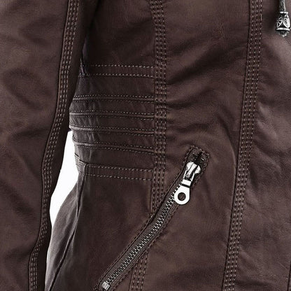 Mónica™ | Chaqueta de Cuero Elegante