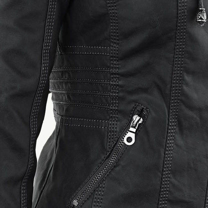 Mónica™ | Chaqueta de Cuero Elegante