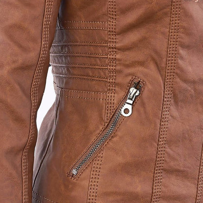 Mónica™ | Chaqueta de Cuero Elegante