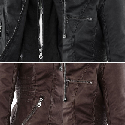 Mónica™ | Chaqueta de Cuero Elegante