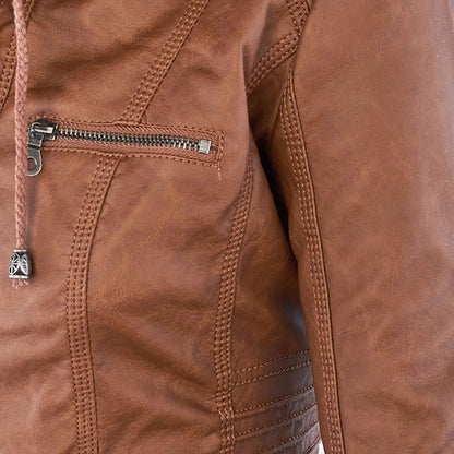 Mónica™ | Chaqueta de Cuero Elegante
