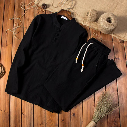 SANLÚCAR - Conjunto estilo chino de lino