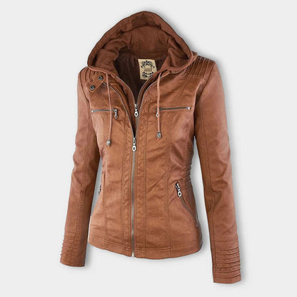 Mónica™ | Chaqueta de Cuero Elegante