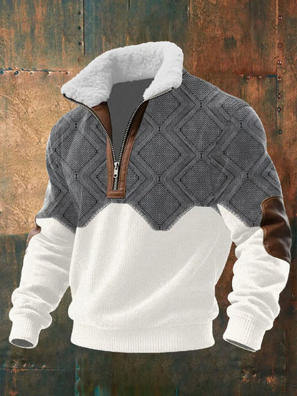 FAUSTO | JERSEY CON CREMALLERA Y CUELLO ALTO FORRADO
