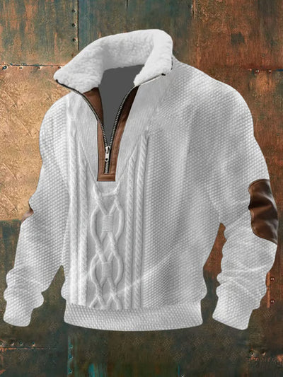 FAUSTO | JERSEY CON CREMALLERA Y CUELLO ALTO FORRADO