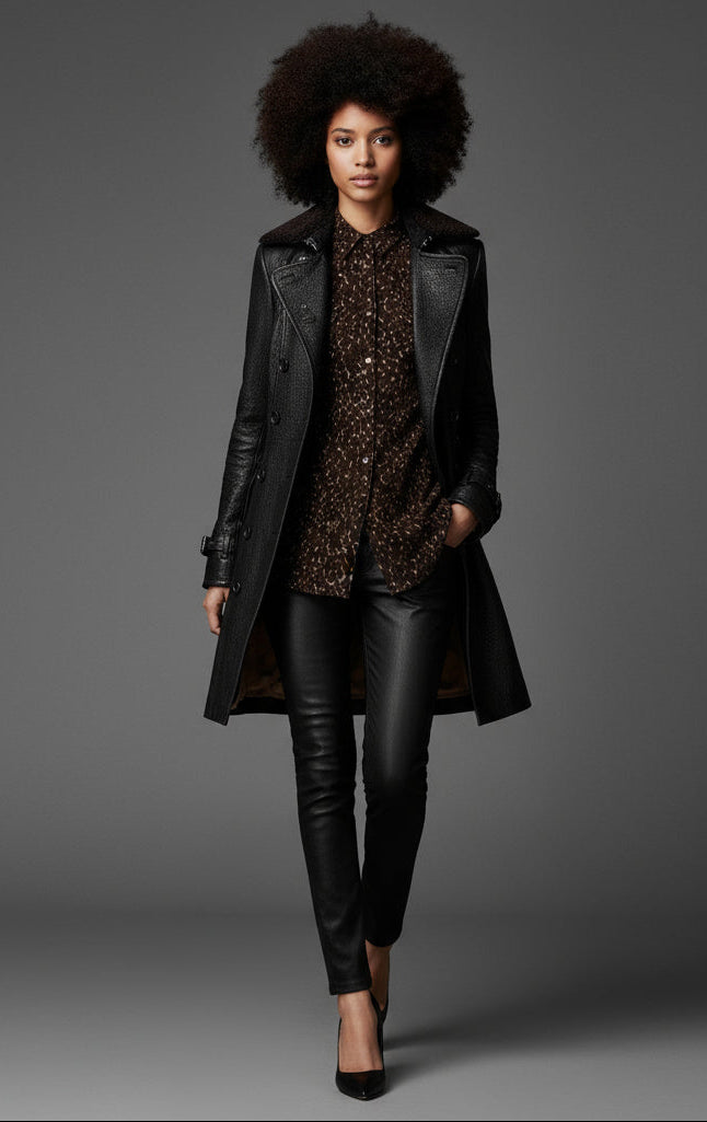 AZALEA | ABRIGO EFECTO PIEL MEDIO LARGO