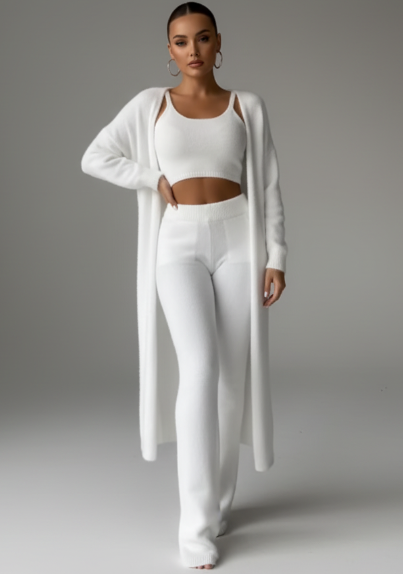 Conjunto de casa de tres piezas de tela suave