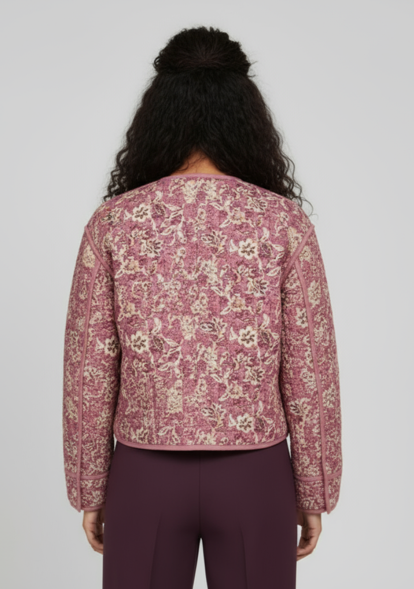 Abrigo con Estampado de Flores