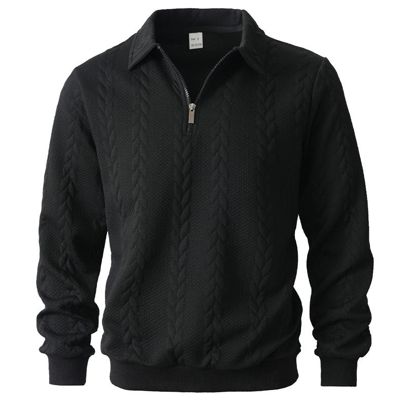 Elegante Jersey con Cremallera y Estampado – Estilo Moderno y Confort Diario