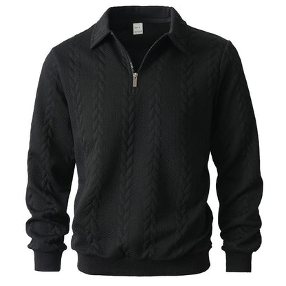 Elegante Jersey con Cremallera y Estampado – Estilo Moderno y Confort Diario