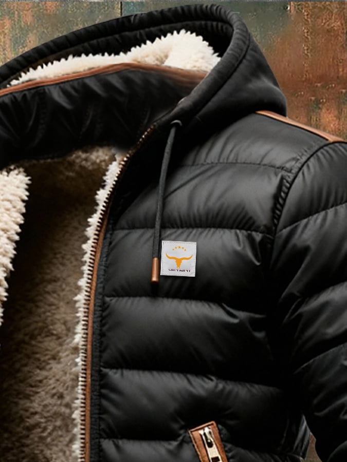 VERA LUCENTI | CHAQUETA ACOLCHADA SHERPA NEGRA