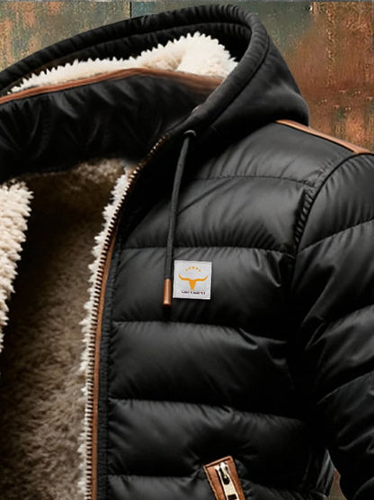 VERA LUCENTI | CHAQUETA ACOLCHADA SHERPA NEGRA