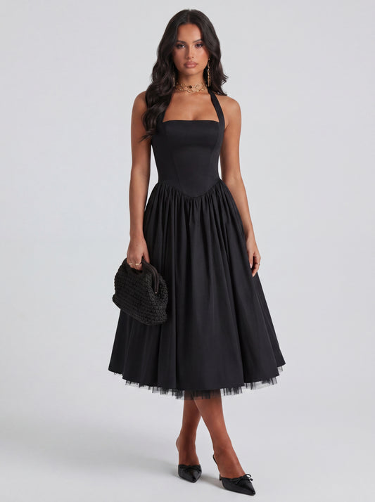 Lúa | Vestido midi halter