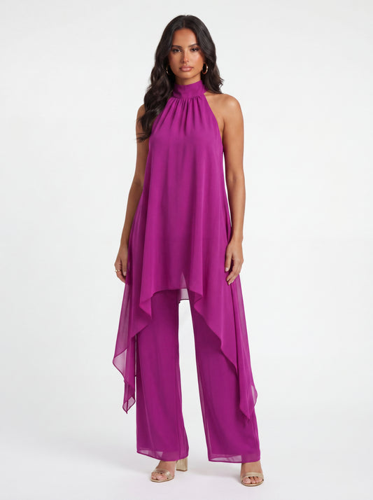 Violeta | Conjunto Elegante Halter con Pantalones