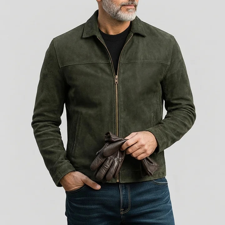 Chaqueta de Ante Solapa
